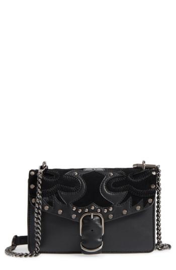 Rebecca Minkoff Mini Biker Leather Crossbody Bag - Black