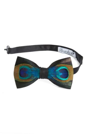 Men's Brackish & Bell Hugo Feather Bow Tie, Size - Green