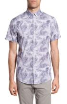 Men's Calibrate Trim Fit Rose Print Sport Shirt - Pink