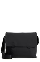 Men's Troubadour Nylon & Leather Messenger Bag - Black