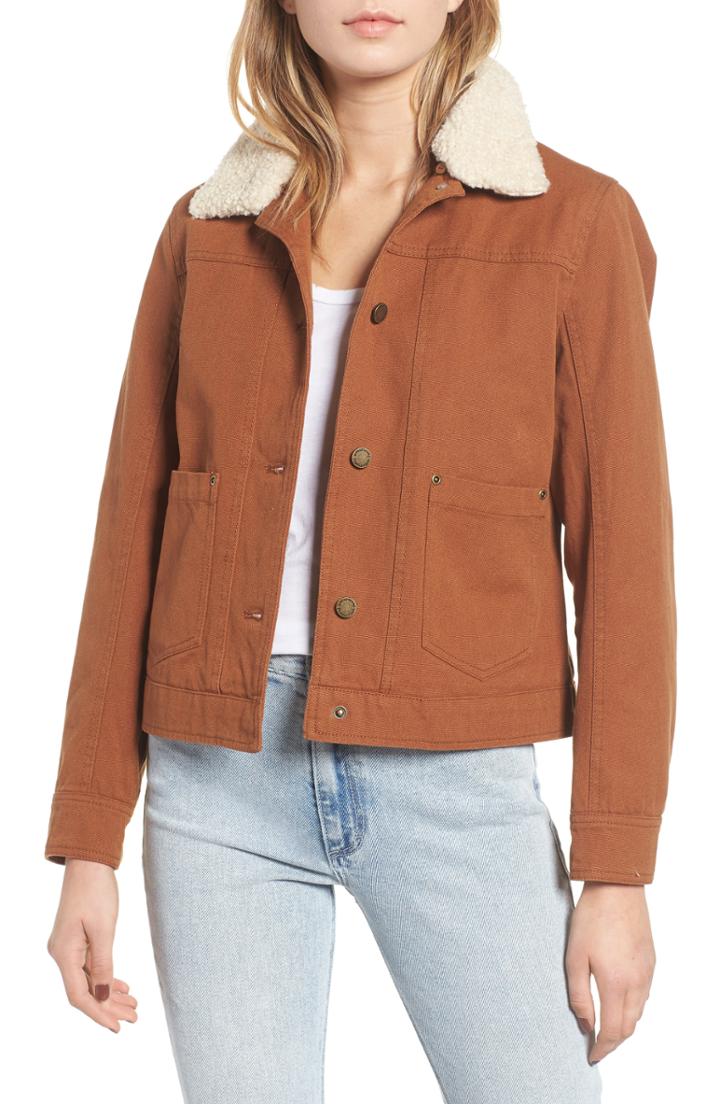 Women's Pendleton Down Faux Shearling Trucker Jacket