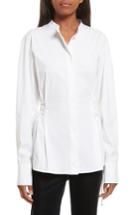 Women's Theory Laced Stretch Cotton Shirt - White