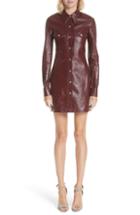 Women's Calvin Klein 205w39nyc Leather Western Shirtdress Us / 40 It - Red