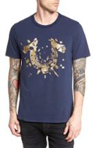 Men's True Religion Brand Jeans Metallic Logo T-shirt - Blue