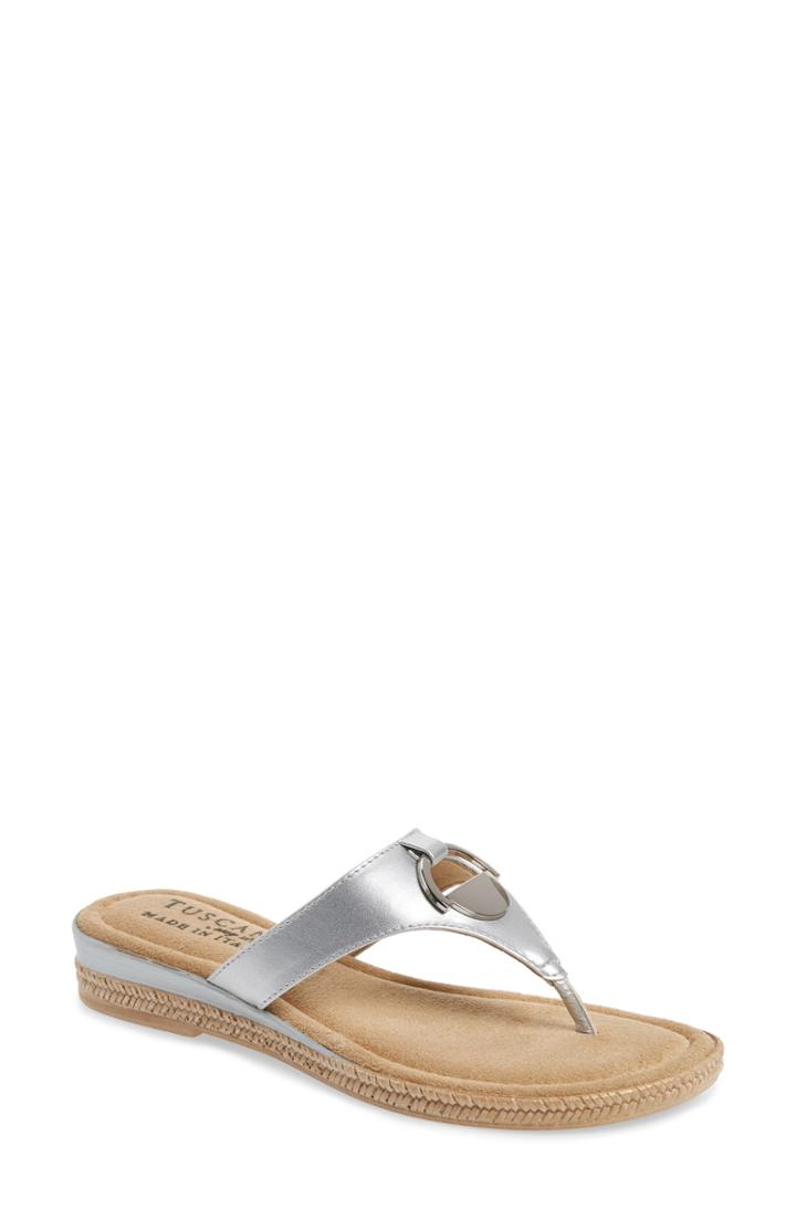 Women's Tuscany By Easy Street Belinda Flip Flop W - Metallic
