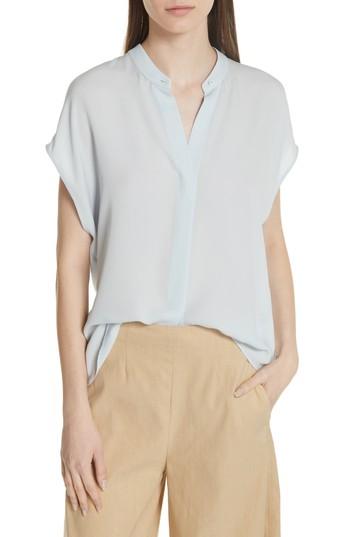 Women's Vince Back Slit Silk Top