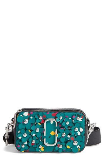 Marc Jacobs 3d Flower Snapshot Crossbody Bag - Blue
