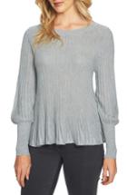 Women's 1.state Blouson Sleeve Metallic Swing Sweater - Grey