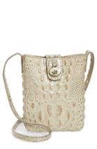 Brahmin Marley Croc Embossed Leather Crossbody Bag - Ivory