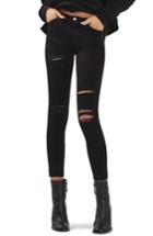 Women's Topshop Leigh Super Rip Skinny Jeans X 30 - Black