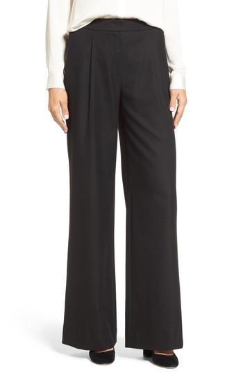 Women's Emerson Rose Wide Leg Flannel Pants - Black
