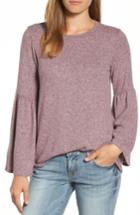 Women's Gibson Bell Sleeve Cozy Fleece Pullover - Purple