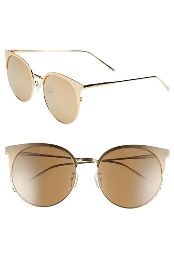Women's Vedi Vero 57mm Cat Eye Sunglasses - Gold/gold Mirror