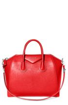 Givenchy 'medium Antigona' Sugar Leather Satchel - Red