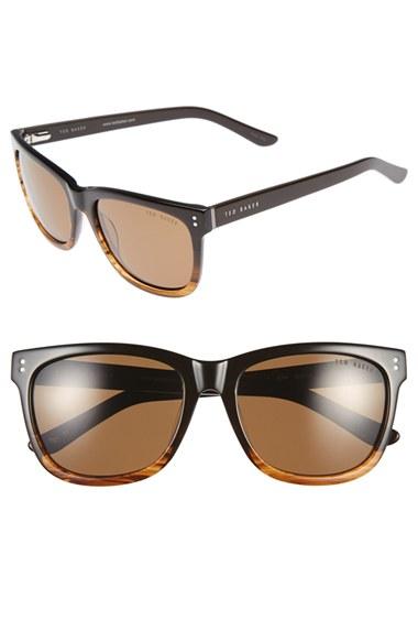 Men's Ted Baker London 56mm Polarized Retro Sunglasses - Brown Fade