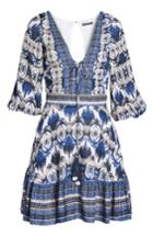 Women's Kas New York Camille Mixed Print Fit & Flare Dress - Blue