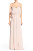 Women's Ceremony By Joanna August 'dani' Popover Bodice Chiffon Maxi Dress - Pink