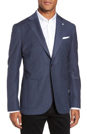 Men's L.b.m. 1911 Classic Fit Wool Blazer R Eu - Blue