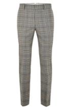 Women's Topman Dapple Check Skinny Trousers 32 - Beige