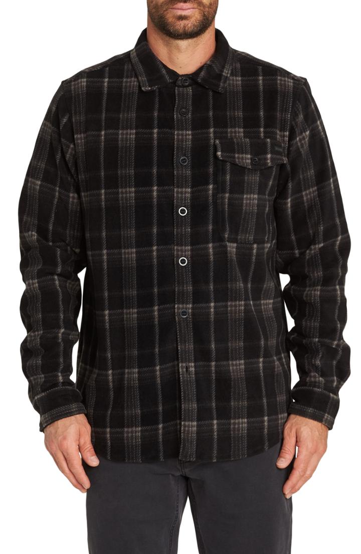 Men's Billabong Furnace Plaid Shirt, Size - Black