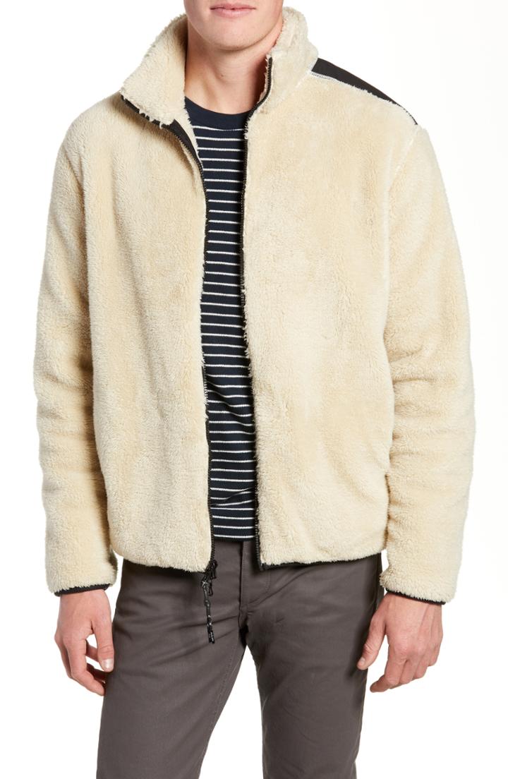 Men's Rag & Bone Regular Fit Fleece Jacket - Ivory