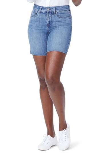 Women's Nydj Jenna Frayed Denim Shorts - Blue