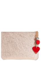 Christian Louboutin Loubicute Leather Pouch With Charms - Metallic
