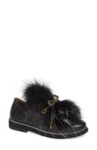 Women's Sheridan Mia Timothee Genuine Fox Fur Flat