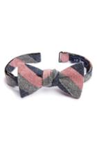Men's The Tie Bar Varios Stripe Silk Bow Tie, Size - Pink
