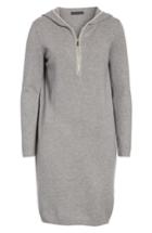 Women's Fabiana Filippi Wool, Silk & Cashmere Hooded Dress Us / 44 It - Grey