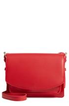 Sole Society 'michelle' Faux Leather Crossbody Bag - Red