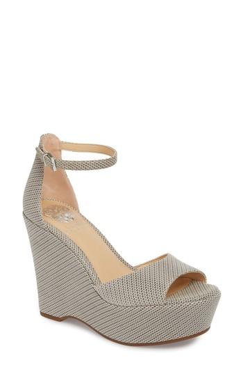 Women's Vince Camuto Tatchen Ankle Strap Platform Sandal M - Black