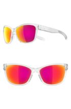 Women's Adidas Excalate 58mm Mirrored Sport Sunglasses - Shiny Crystal/ Purple