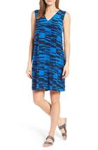 Women's Halogen V-neck Shift Dress - Blue