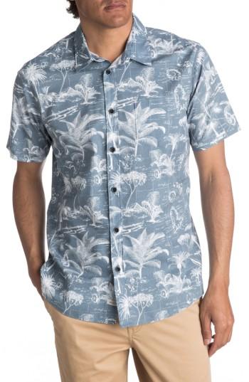Men's Quiksilver Waterman Collection Palmitoto Shirt - Blue