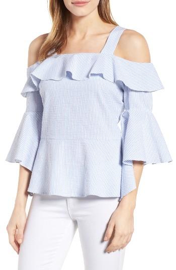 Women's Halogen Off The Shoulder Peplum Top - Blue