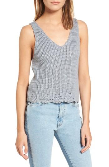 Women's Cotton Emporium Crop Sweater Tank - Blue