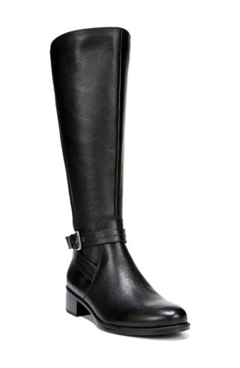 Women's Naturalizer 'wynnie' Riding Boot Wide Calf M - Black