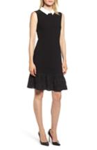 Women's Karl Lagerfeld Paris Sleeveless Ruffle Hem Sheath Dress - Black