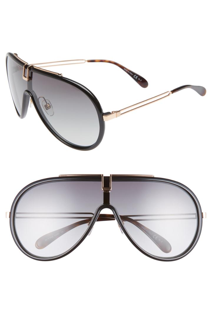 Men's Givenchy 135mm Shield Sunglasses - Black