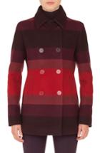 Women's Akris Punto Multicolor Stripe Double Breasted Jacket - Red