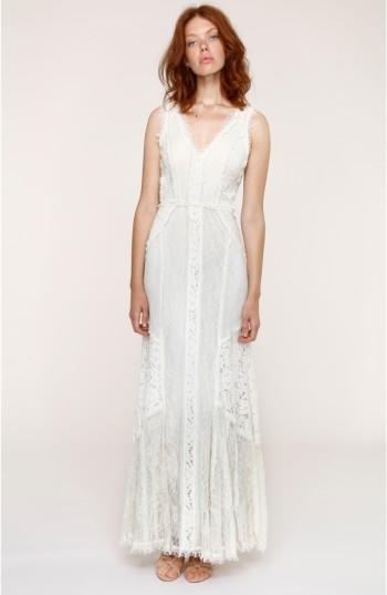Women's Heartloom Felix Cutout Back Lace Fit & Flare Dress - White