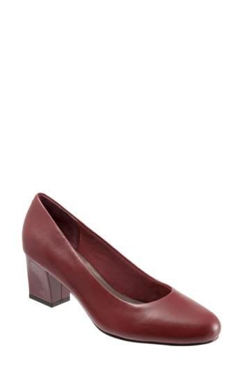 Women's Trotters 'candela' Pump Ww - Burgundy