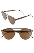 Men's Cutler And Gross 50mm Polarized Round Sunglasses - Black And Camouflage/ Brown