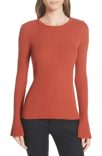 Women's Tory Burch Liv Merino Wool Sweater - Orange