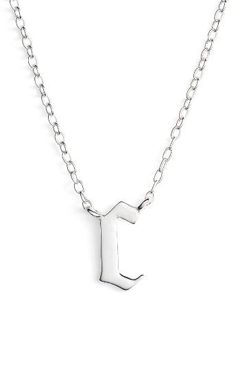 Women's Argento Vivo Gothic Initial Pendant Necklace