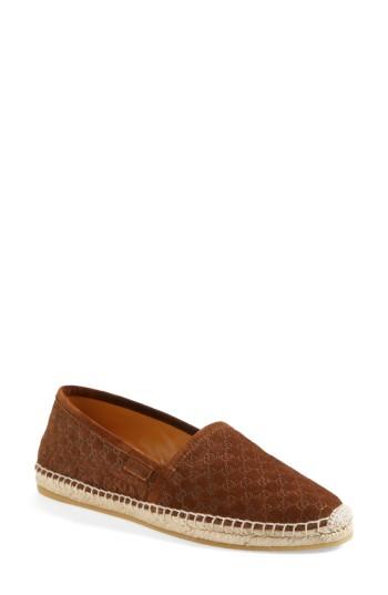 Women's Gucci Pilar Guccissima Espadrille Flat .5us / 36.5eu - Brown