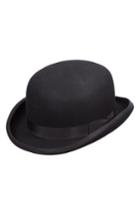 Men's Scala Wool Felt Bowler Hat - Black