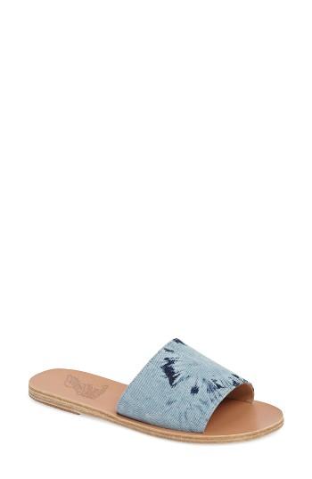 Women's Ancient Greek Sandals Taygete Slide Sandal Eu - Blue