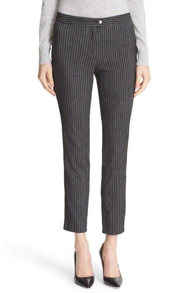 Women's Veronica Beard Moonlight Stripe Cigarette Pants